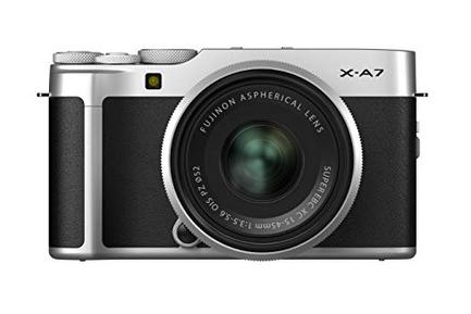 Kit Máquina Fotográfica Mirrorless FUJIFILM X-A7 + XC15-45mm (Prateado – 24.2 MP – Sensor: APS-C – ISO: 100 a 51200)