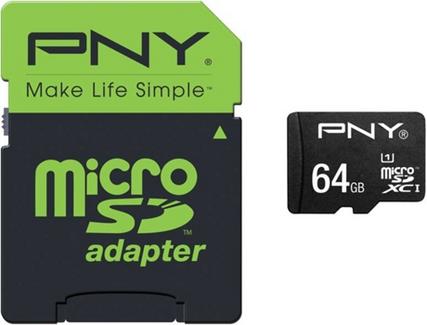 Cartão de Memória MicroSD PNY 64gb CL10 High Performance 80MB
