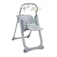 Espreguiçadeira e cadeira alta 2 em 1 para recém-nascidos com arco de brincar incluído. De 0-3 anos Polly Magic Relax Chicco