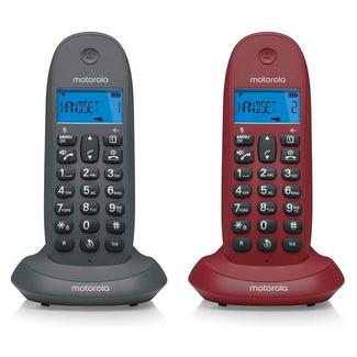Telefone Sem Fios Motorola C1002GW Duo – Cinzento | Bordeaux