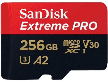 Cartão de Memória Micro SDXC SANDISK Extreme PRO (256 GB – 200 MB/s – Classe 3)