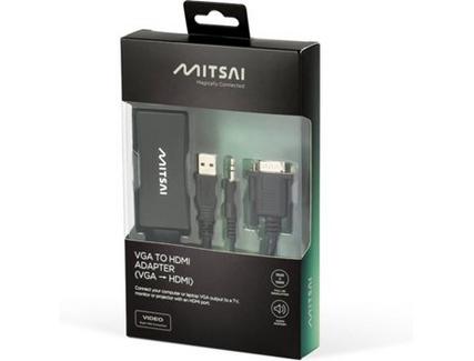 Adaptador MITSAI (VGA – HDMI – Preto)