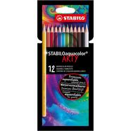 Estojo ARTY de 12 Lápis de Cores Aguareláveis Aquacolor – Multicolor