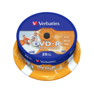 Verbatim DVD-R 16X Printable Pack 25 (43538)
