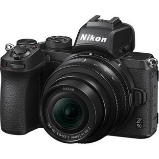 Câmara Evil CSC Nikon Z 50 com Objetiva Z 16-50 mm DX VR + Cartão SD 64GB + Tríipé + Livro Preto
