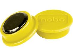 Pack 10 Ímanes NOBO 13 mm (Amarelo)