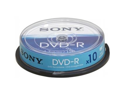 Pack de 10 DVD-R SONY (16x – 4.7 GB)