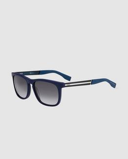 Óculos de sol cat eye de acetato azuis com lentes cinzentas Azul-marinho