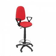 Cadeira de Escritório Alta PIQUERAS Y CRESPO Ayna Vermelho (Braços Fixos – Tecido – Rodas Parquet)