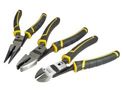 Conjunto Stanley De 3 Alicates De Ação Composta (Universal, Diagonal, Ponta Longa)