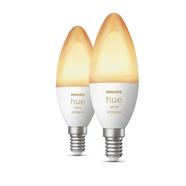 Philips Hue White Ambiance Pack 2 Lâmpadas LED Inteligentes B39 E14 4W Luz Branca Quente a Fria