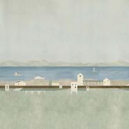Papel de parede fotográfico TNT paisagem marinha Coordonne Bege