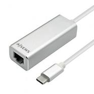 Adaptador AISENS A109-0341 USB-C para RJ45 1000Mbps Gigabit Prata 15cm