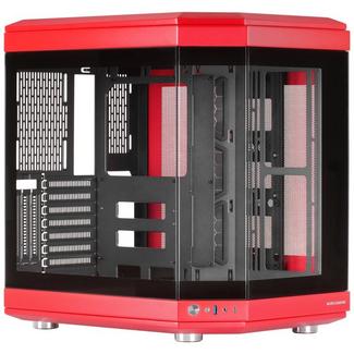 Mars Gaming MC-3T Semitorre ATX Vidro Temperado Triplo 3x Slots PCI Verticais USB-C 3.0 Vermelha