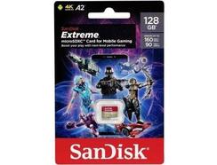 Cartão de Memória Micro SDXC SANDISK Extreme Mobile Gaming (128 GB – 160 MB/s – Classe 3)