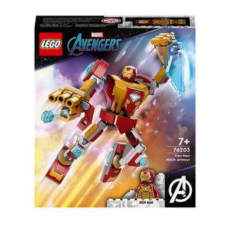 LEGO Marvel Armadura Mech de Iron Man Kit de Construção Robô e Minifigura Colecionável para Fãs com 7+ Anos