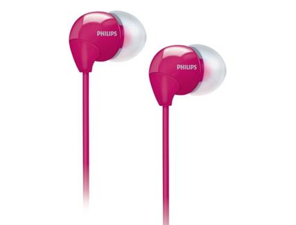 Auriculares com Fio PHILIPS SHE3590 (In Ear – Microfone – Rosa)