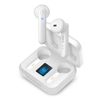 Auriculares Bluetooth True Wireless SBS Twin Hop LCD (In Ear – Microfone – Branco)