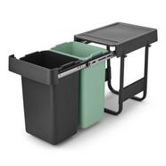 Brabantia – Balde de Lixo Integrado para Reciclar Sort&Go – 2×15 L