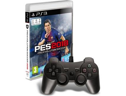 Jogo PS3 Pro Evolution Soccer 2018 + Comando PS3 C/Fio