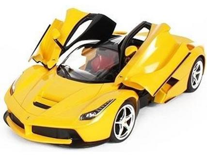 Carro Telecomandado R/C RIDE ON TECH Ferrari Amarelo (Idade Mínima: 8 – Até: 12 km/h)