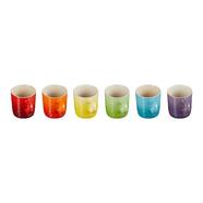 Set 6 chávenas arco-íris de cerâmica de grés Le Creuset 100 ml