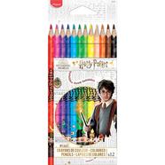 12 Lápis de Cores Harry Potter