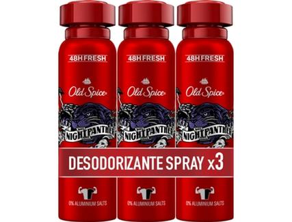 Desodorizante Spray OLD SPICE Night Panther (3 x 150 ml)