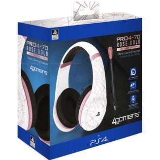 Auscultadores Gaming 4Gamers Stereo PRO4-70 Rose Gold Abstract White Edition