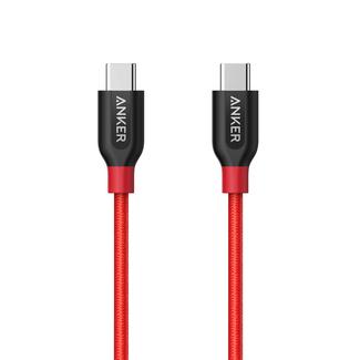 Cabo Anker PowerLine+ 0.9m USB-C para USB-C 2.0 Vermelho