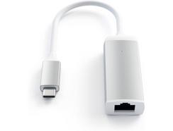 Adaptador SATECHI USB-C para gigabit ethernet em Prateado
