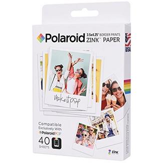 Papel fotográfico 3.5×4.25′ ZINK Polaroid 40 Folhas