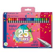 Pack 25 Canetas de Feltro de Ponta Fina Triplus 25 Aniversário – Multicolor