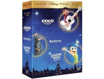 DVD Pack Coco, Ratatui e Divertidamente