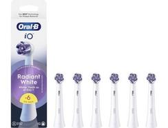 Cabeças de Substituição Recarga iO Radiant White ORAL-B (6 Peças – Branco)