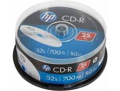 CD-R HP 52x, 700 MB, 80 min CRE00015-3 (25 unidades)
