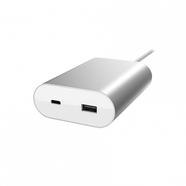PowerPlug Artwizz USB-C e USB-A 24 W Prateada