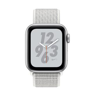 Apple Watch Nike+ Series 4 44mm – Alumínio Prateado | Bracelete Loop Desportiva Nike+ – Branco Cume