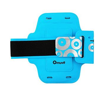 Armband para telemóvel até 5.7” MUVIT com Bolsa Azul