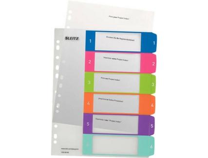 Separadores Imprimíveis LEITZ WOW 6 cores