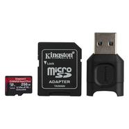 Cartão de Memória MicroSD KINGSTON React Plus (256 GB – Class 10, UHS-II, U3, V90, A1)
