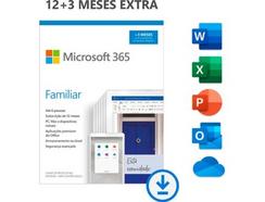Software MICROSOFT 365 Familiar ESD (6 Utilizadores – 15 meses – PC e Mac – Formato Digital)