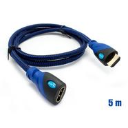 Cabo HDMI Revestido Azul Preto v1.4 30AWG MF 5m