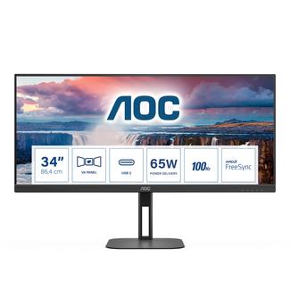 AOC V5 U34V5C/BK 34″ LCD UltraWide QHD 100Hz FreeSync USB-C