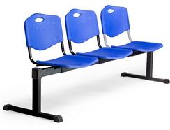 Bloco 3 Cadeiras PYC Pozohondo PVC Azul