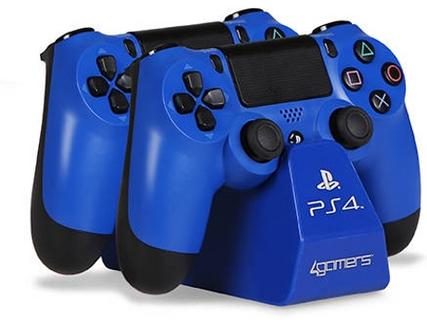Estação de Carregamento PS4 4GAMERS Twin Play n’ Charge Azul