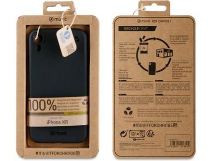 Capa iPhone XR MUVIT Recyclete Preto