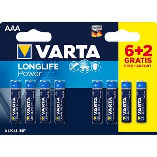 Varta Long Life Power Pack 8 Pilhas AAA LR03
