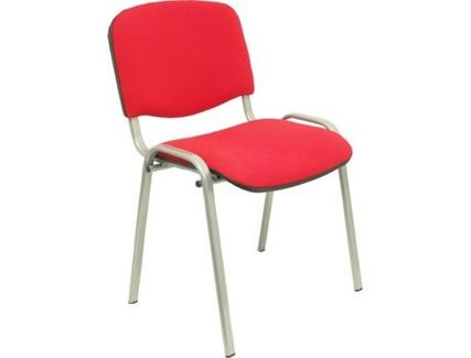 Pack 4 Cadeiras de Visitante PIQUERAS Y CRESPO Alcaraz Vermelho e Prateado