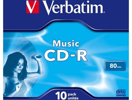 CD-R VERBATIM AUDIO 80MIN MUSIC LIFE PLUS JEWEL CASE 10